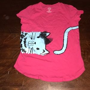 Pink and blue shirt sleeve shirt